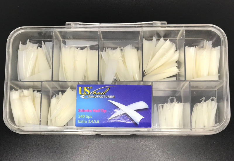 US Nail Natural Stiletto Tip